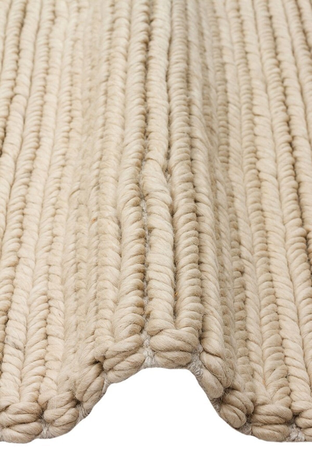 Vog Rug Navia Hand-Woven Wool Beige Living Room Rug | Natural Bohemian Tarz Kaliteli and Sik Decorative Rug VogSKR