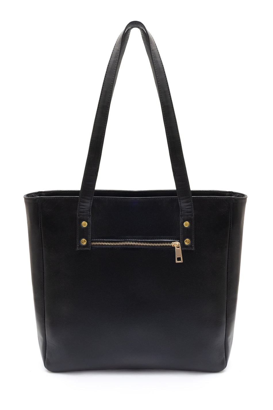 Fubileather Genuine Leather Medium Tote Bag Shoulder and Arm Bag Black