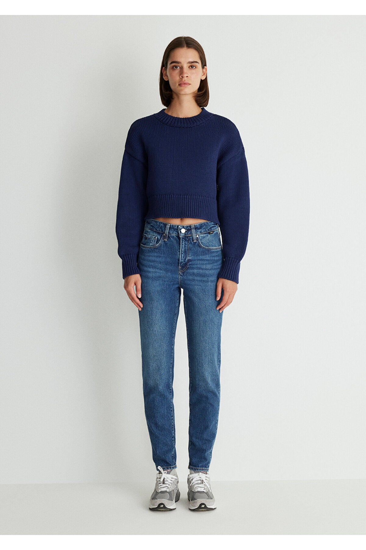 Cindy Classic Denim Shaded Dark Mavi Jeans 100277-87925 - MALLTURK
