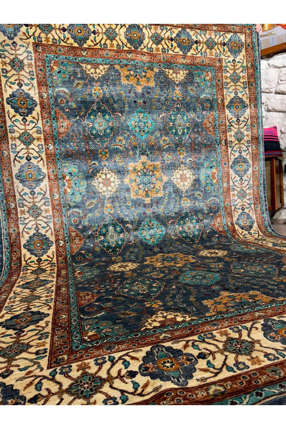 Rustikev Hand-Woven Afgan Sehrazat Rug 211x313 - MALLTURK