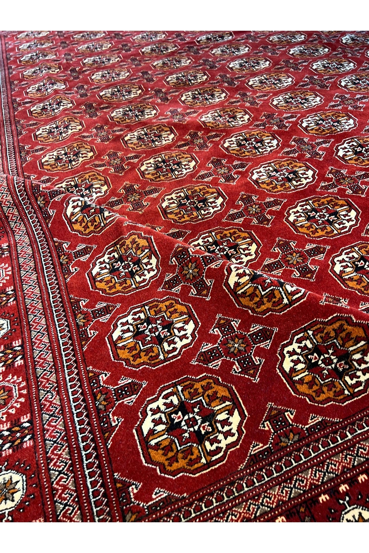 RD RAMAZAN DAG Hand Rug Art Hand-Woven Iranian Buhara Rug Wool Weave KokBoya Size 300x200