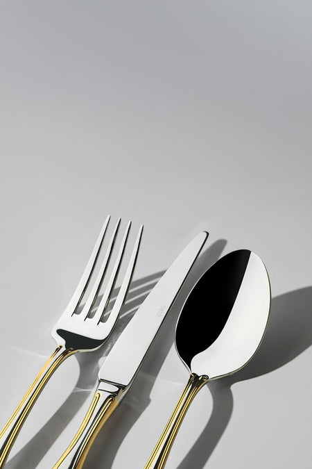 Nehir lalezar altin Plain 6 Place Setting 36 Piece deri Boxed Flatware Set - MALLTURK