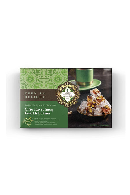 MESHUR safranbolu lokumcusu Double Roasted Pistachio Turkish Delight - MALLTURK