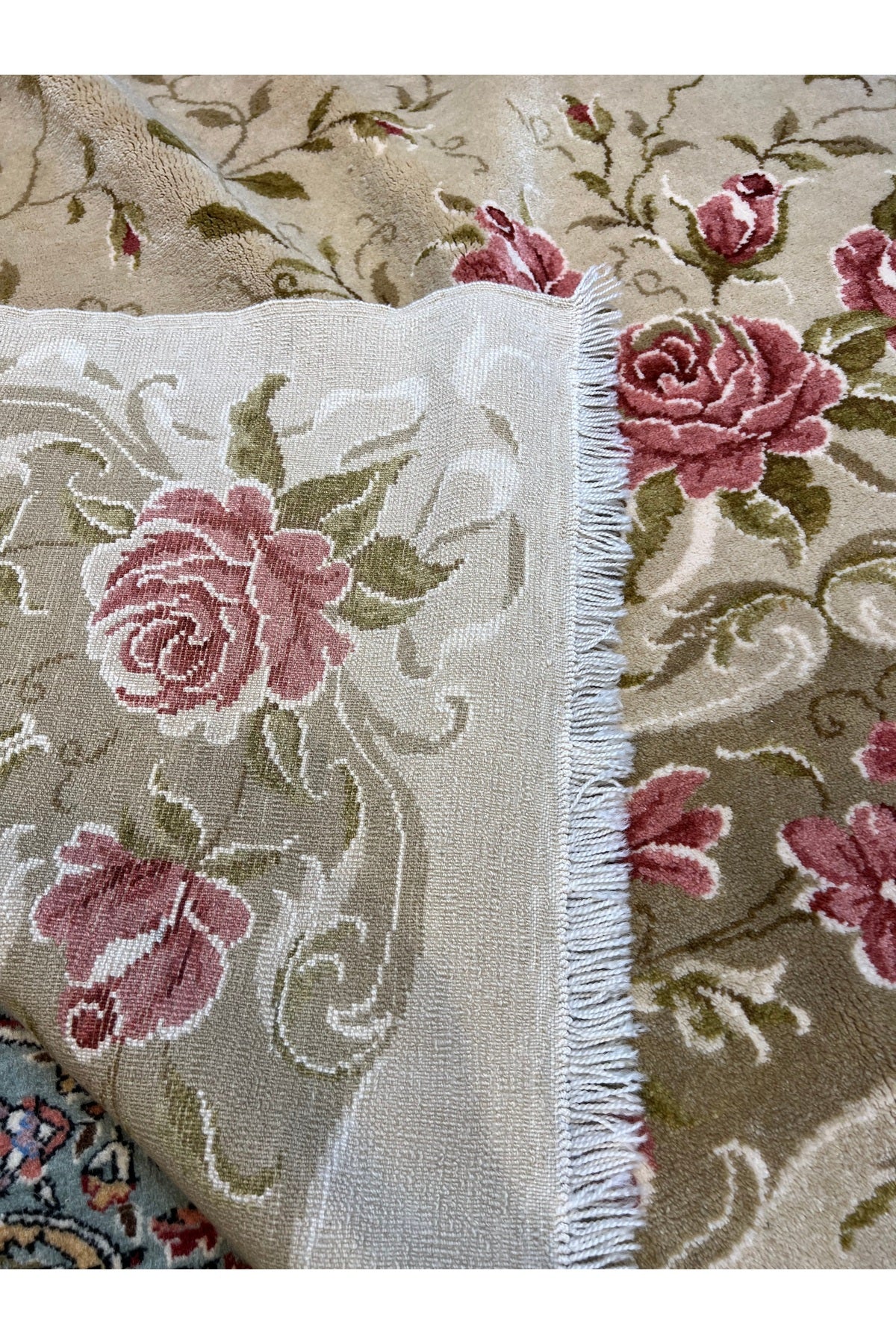 RD RAMAZAN DAG Hand Rug Art Hand-Woven Usak Rug Premium Quality Wool Weave Size 280x227 - MALLTURK