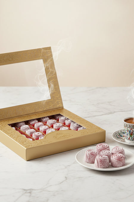 carsibasi Gluten Free roselight artizan Flavored patentli turk Rose Turkish Delight 600 g - MALLTURK