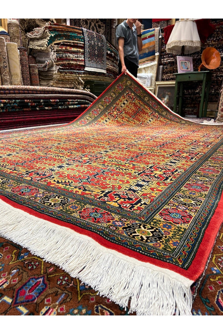 RD RAMAZAN DAG Hand Rug Art Hand-Woven Sumerbank Hereke Rug Sercuklu Design Size 300x200. - MALLTURK