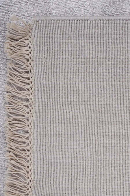 Naar Hali Mao KC 1863 Grey Modern Handwoven Bamboo Living Room Rug - MALLTURK