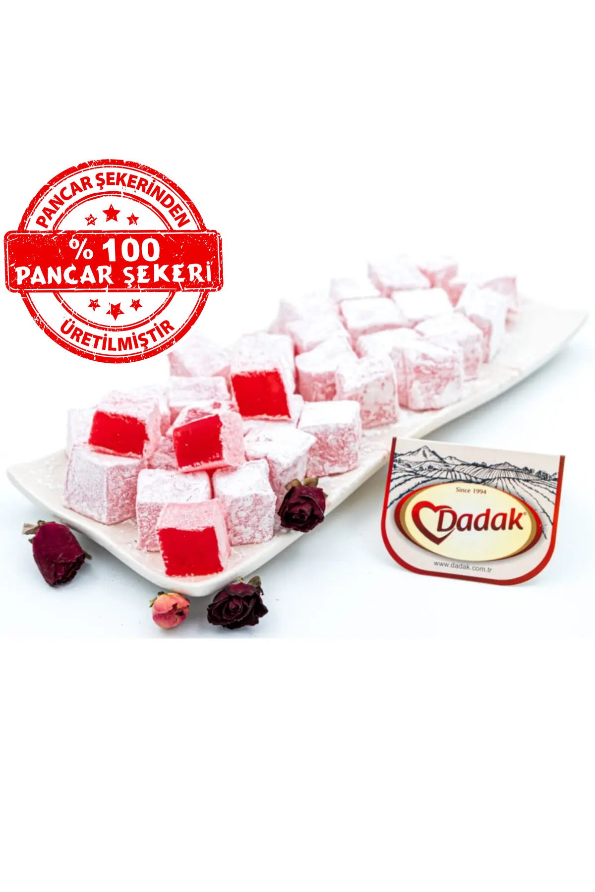 Dadak Turkish Delight and kuruyemis Rose Flavored Turkish Delight 1 kg - MALLTURK