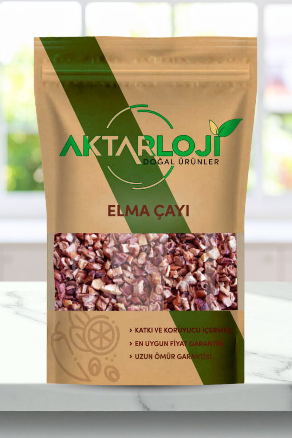 Aktarloji 50g Natural Apple Tea / Diced Apples / 100% Dried Apples / Additive-Free & Natural - MALLTURK