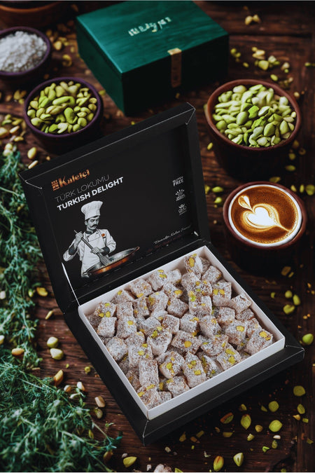Kaleici premium delight Turkish Delight Double Roasted Pistachio 600 g - MALLTURK
