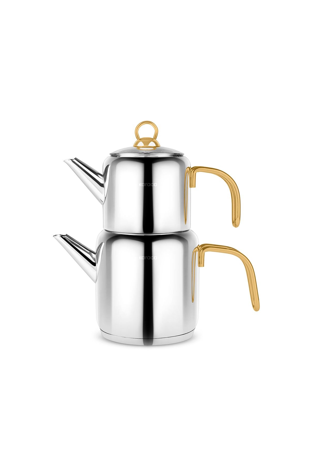 Karaca New Mira Midi Size induction Base Teapot Set Gold - MALLTURK