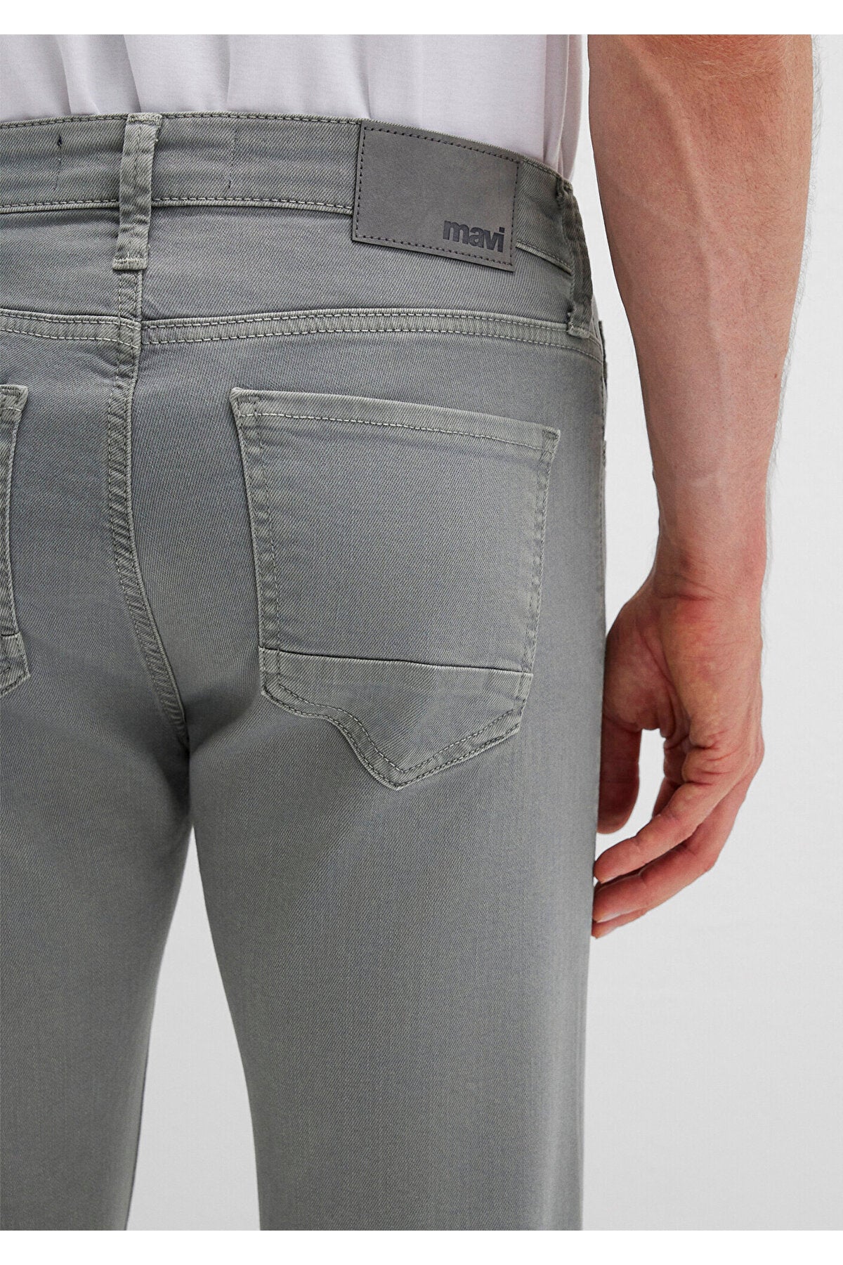 Mavi Marcus Shadow Grey Comfort Gabardine Trousers 0035180922 - MALLTURK