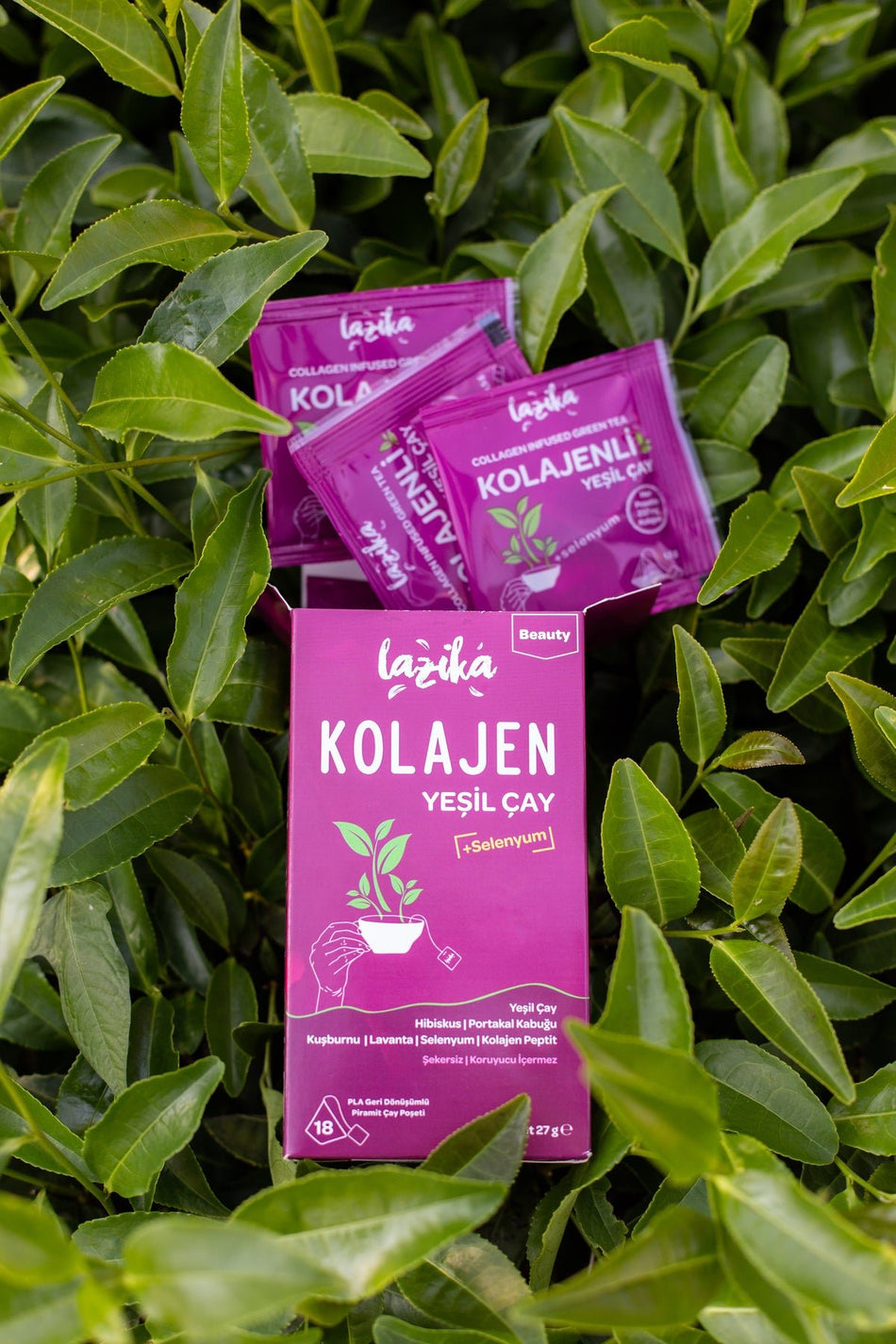 LAZIKA Super Tea Set (Prebiotic, Peptide, Collagen, Green Tea) - MALLTURK