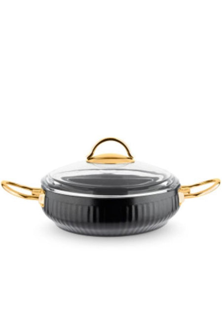 Lines Desenli 7 Piece Altin Kulplu Granite Guvec Cookware Set - MALLTURK