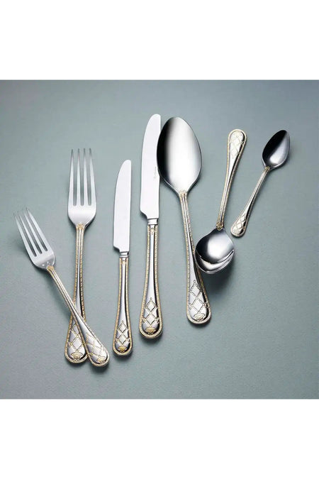 KORKMAZ lidya 89 Piece gold Flatware Set a2160 - MALLTURK