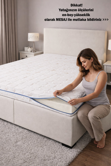 Artex Kilif Cotton Quilted Mattress Protector - MALLTURK
