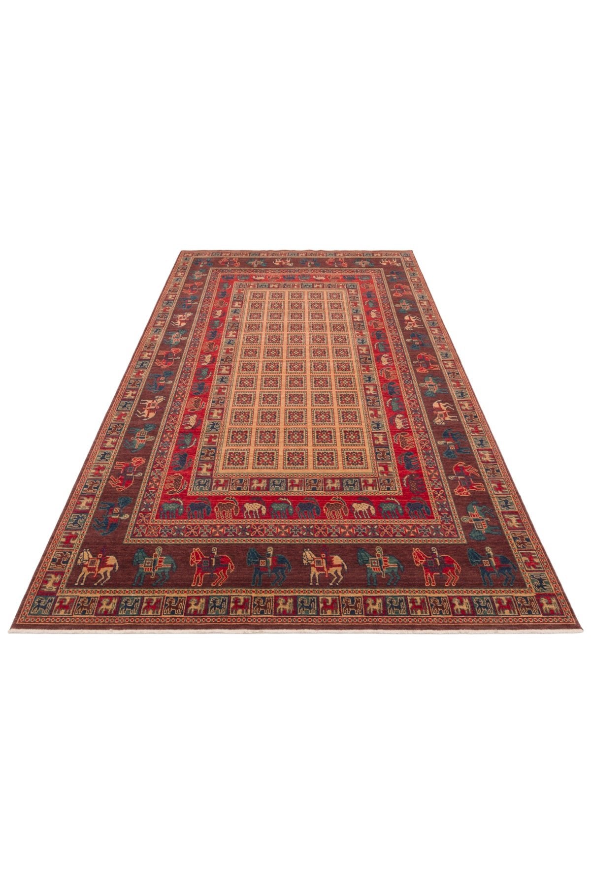 Kalesta Rug Rustik 08 Violet Natural Wool with Special Looms Hand-Woven Techniques with Produced Living Room Rug - MALLTURK