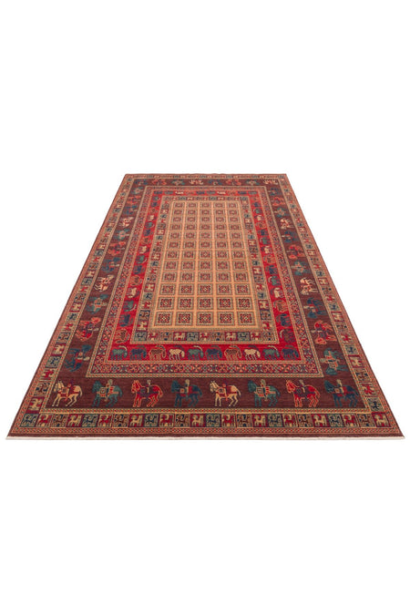 Kalesta Rug Rustik 08 Violet Natural Wool with Special Looms Hand-Woven Techniques with Produced Living Room Rug - MALLTURK
