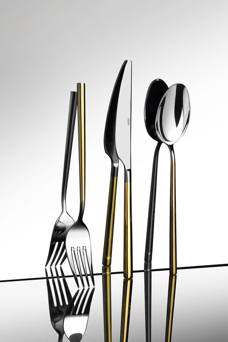 Nehir gloria altin Plain 6 Place Setting 36 Piece Boxed Flatware Set - MALLTURK