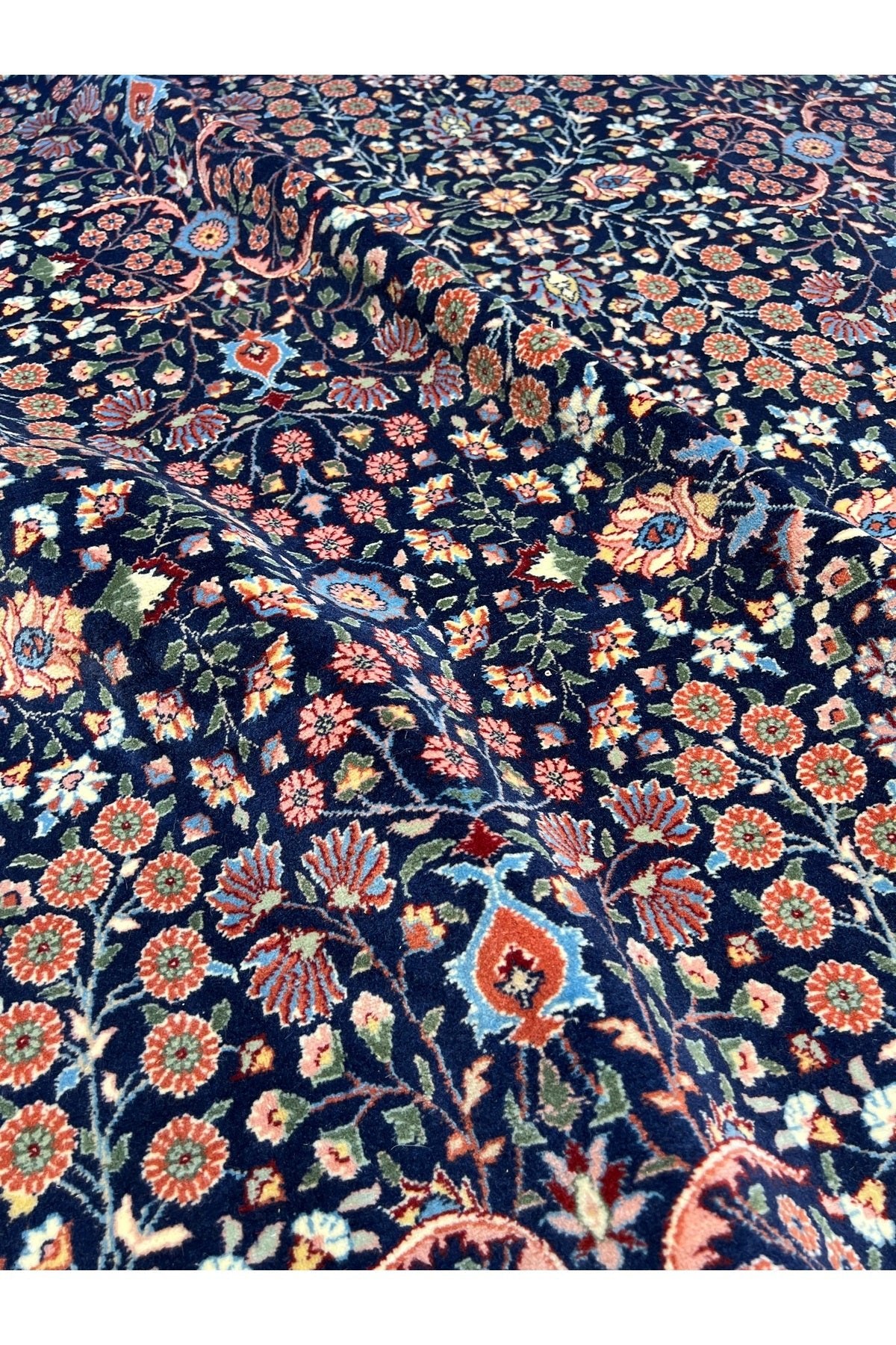 RD RAMAZAN DAG Hand Rug Art Hand-Woven Sumerbank Hereke Rug Signed Seven Mountains Flower Premium Quality Size 265x203 - MALLTURK