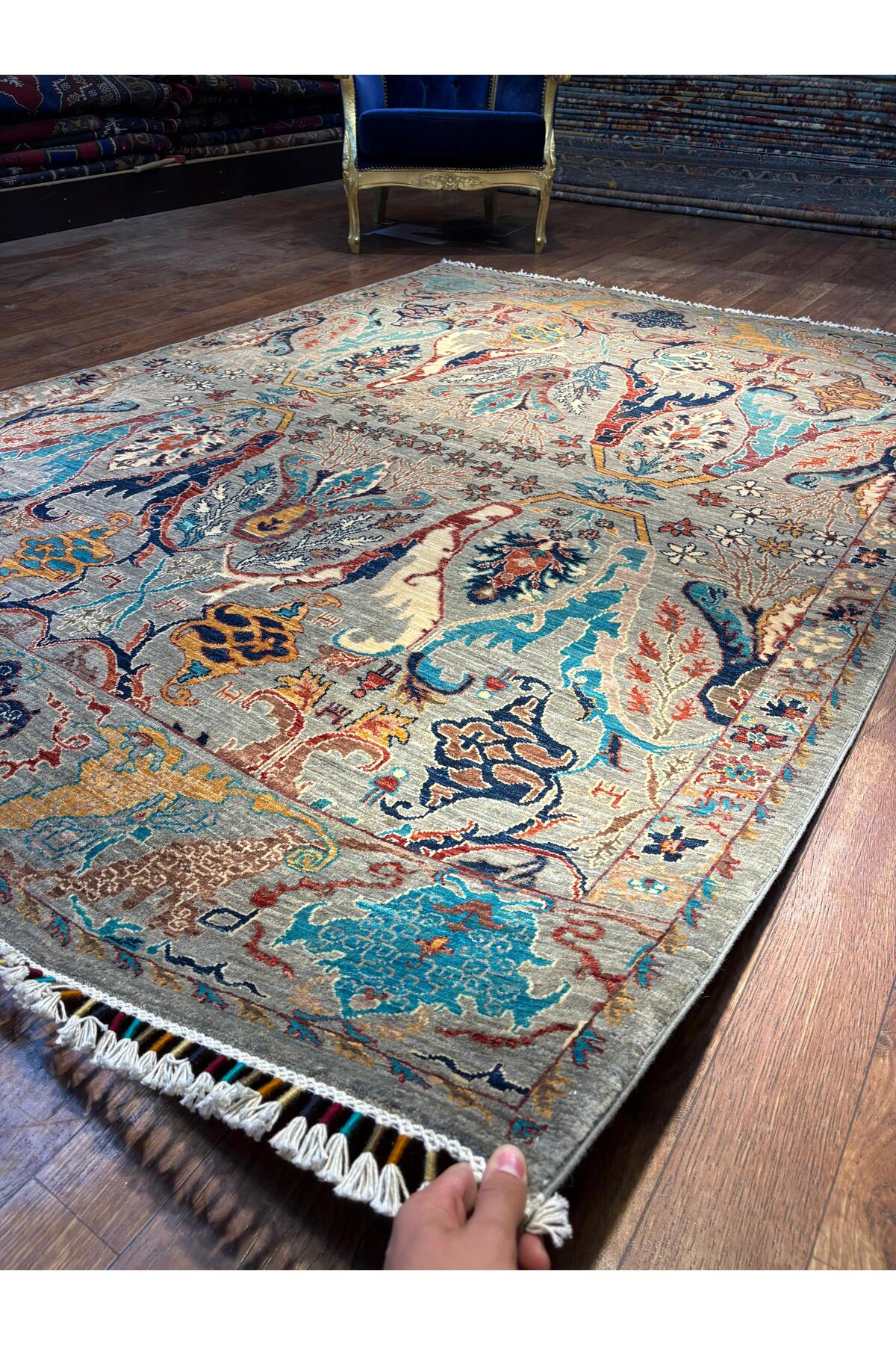 Wool Hand-Woven Afghan Rug