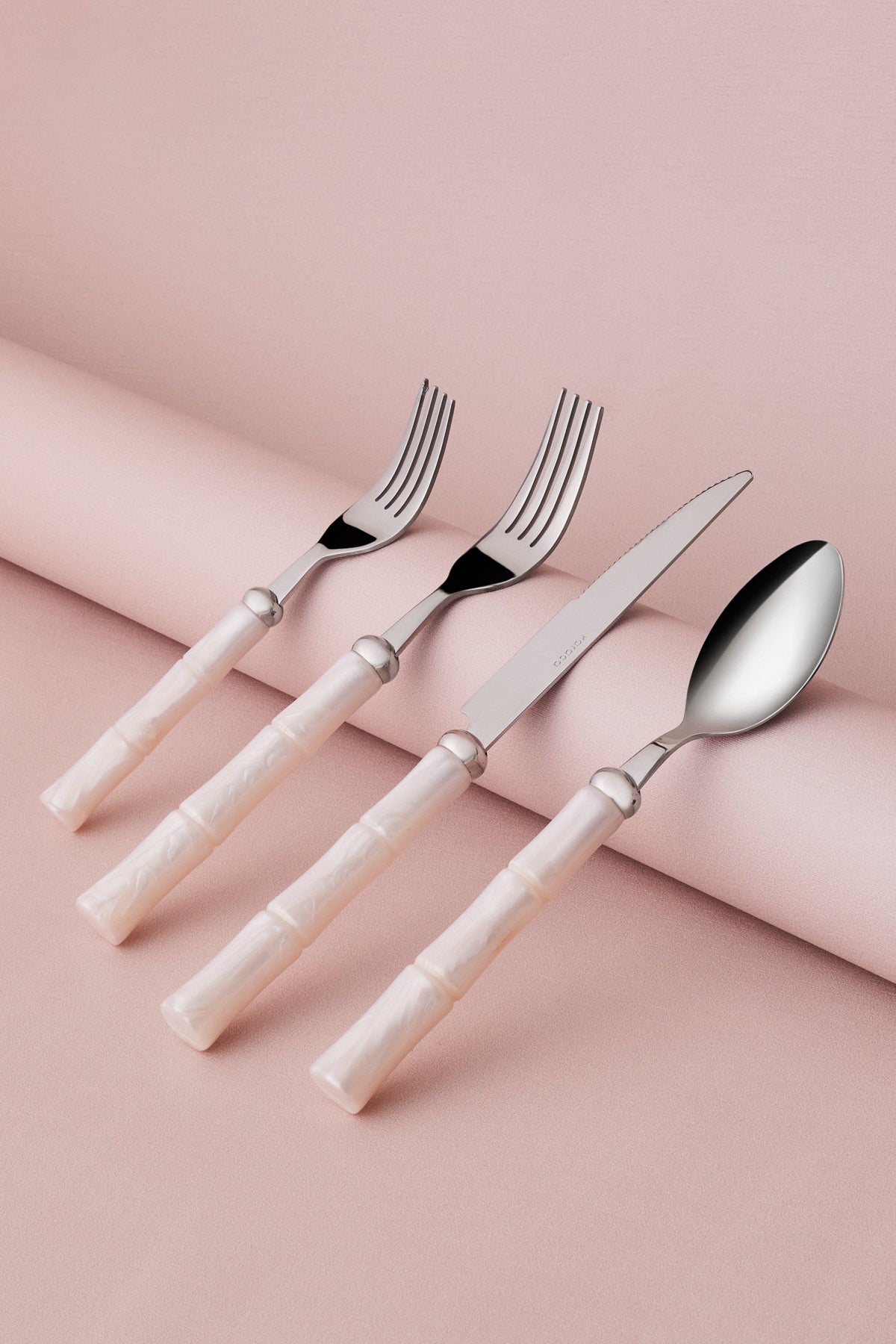 Karaca ember 6 Place Setting 24 Piece Flatware Set krem - MALLTURK