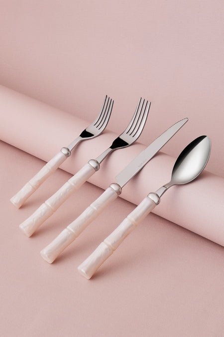 Karaca ember 6 Place Setting 24 Piece Flatware Set krem - MALLTURK