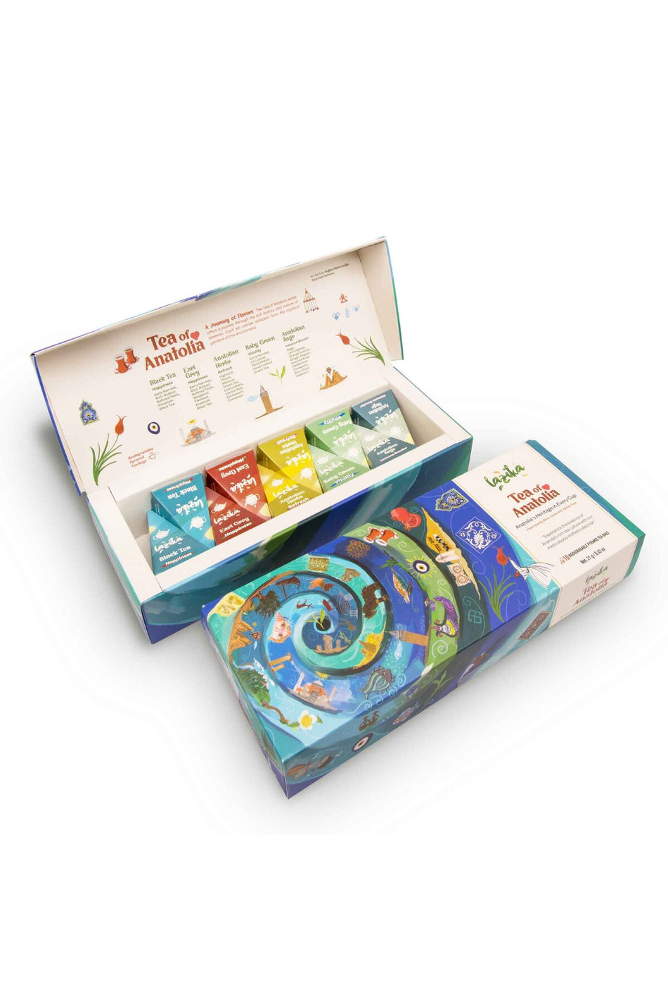 LAZIKA Tea of Anatolia - Green Tea, Black Tea and Herbal Tea, 10 PLA Tea Bags, Premium Gift Collection - MALLTURK