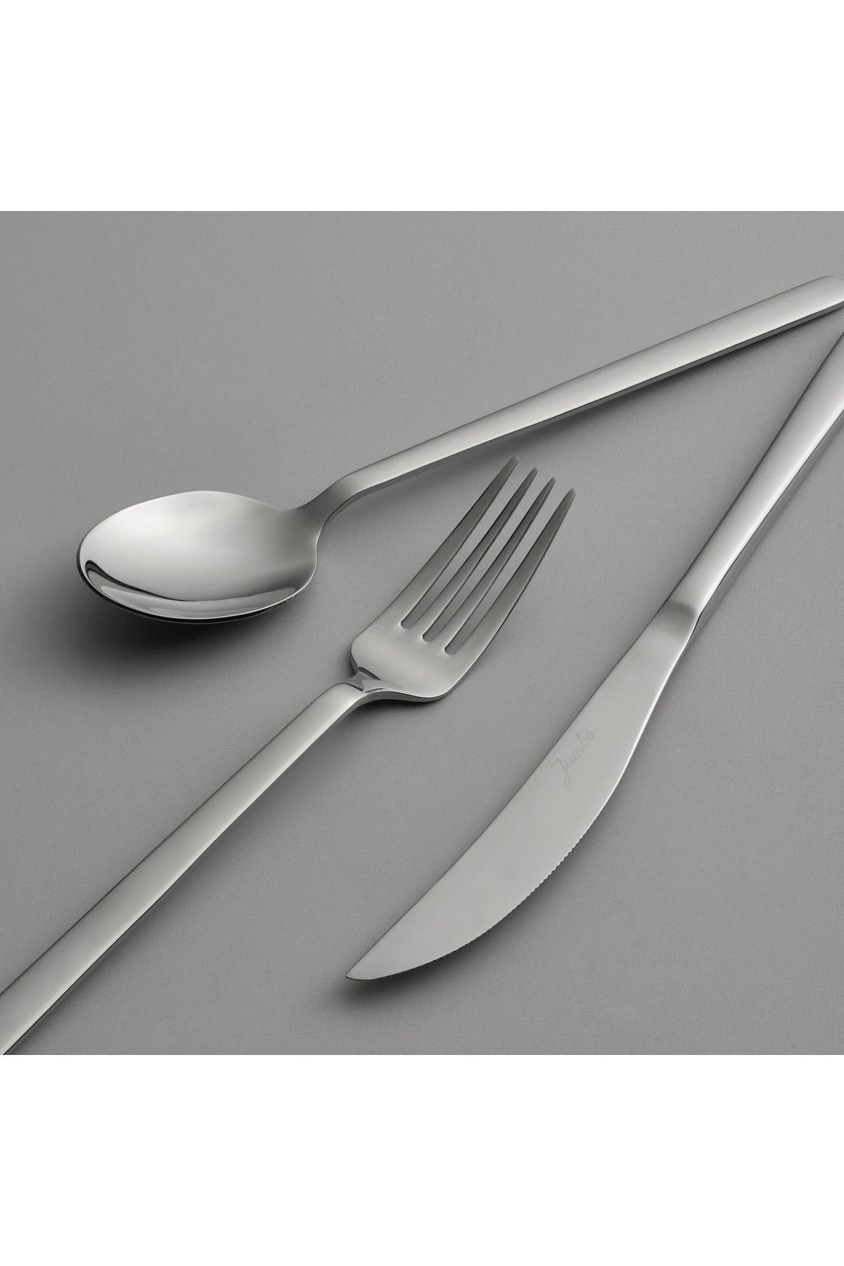 Jumbo 2900 vannes 24 Piece 6 Place Setting tatli Flatware Set - MALLTURK