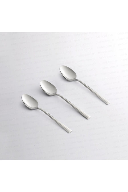 Nehir milano Plain 6li Dessert Spoon - MALLTURK