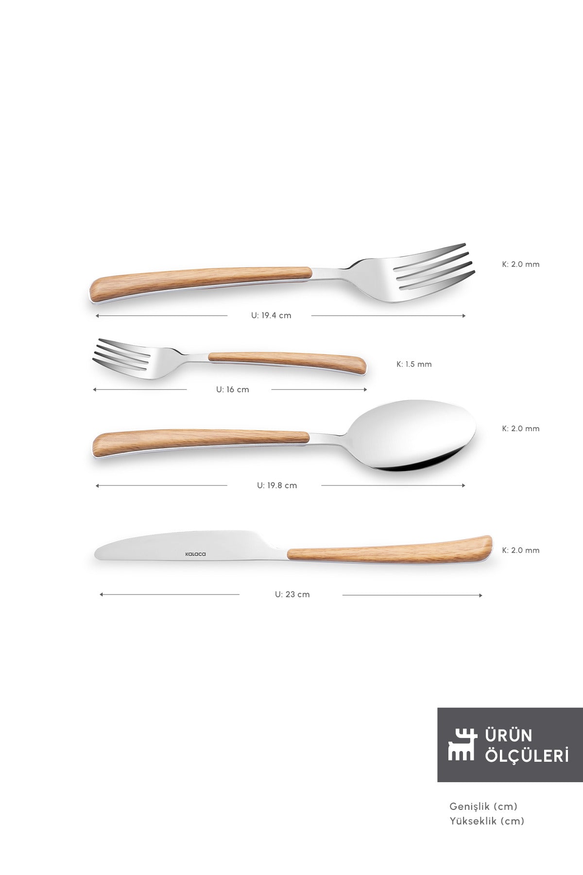 Karaca melia 24 Piece 6 Place Setting Flatware Set - MALLTURK