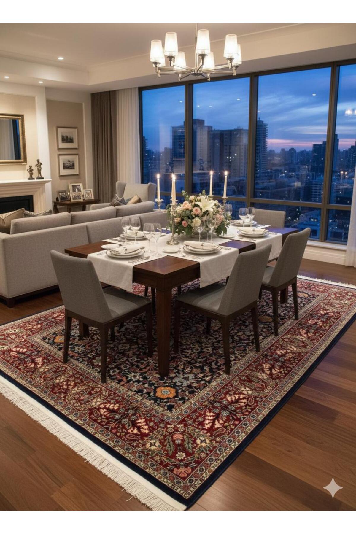 RD RAMAZAN DAG Hand Rug Art Hand-Woven Sumerbank Hereke Rug 100.Anniversary Series Lalezar Design Size 247x151 - MALLTURK