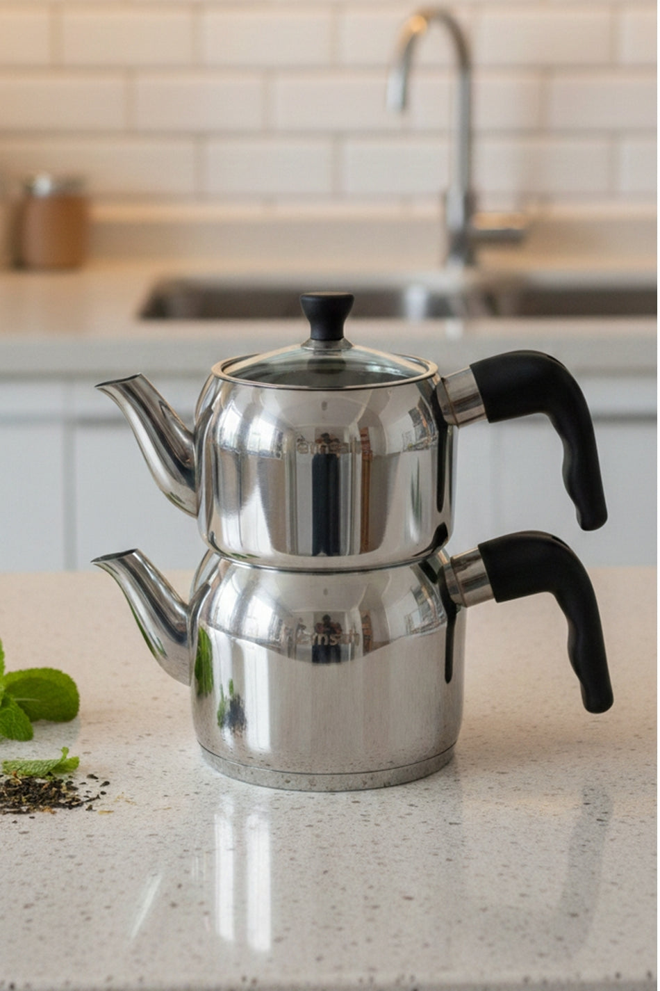 Emsan Amelia Mini Teapot Set, Black, 0.75 - 1.50 Liters. - MALLTURK