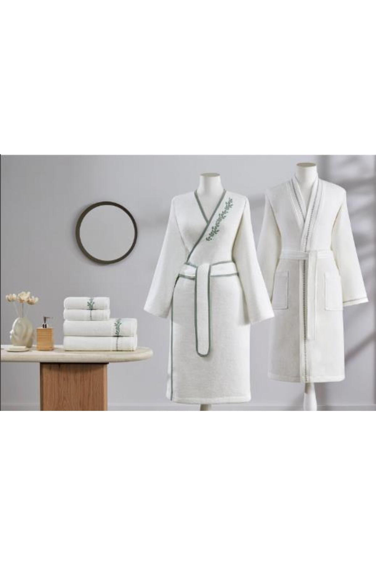 Ozdilek Jardin Family Bathrobe Set - MALLTURK