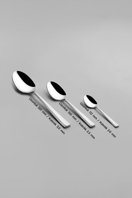 Nehir katre Plain 6 Place Setting 36 Piece Boxed Flatware Set - MALLTURK
