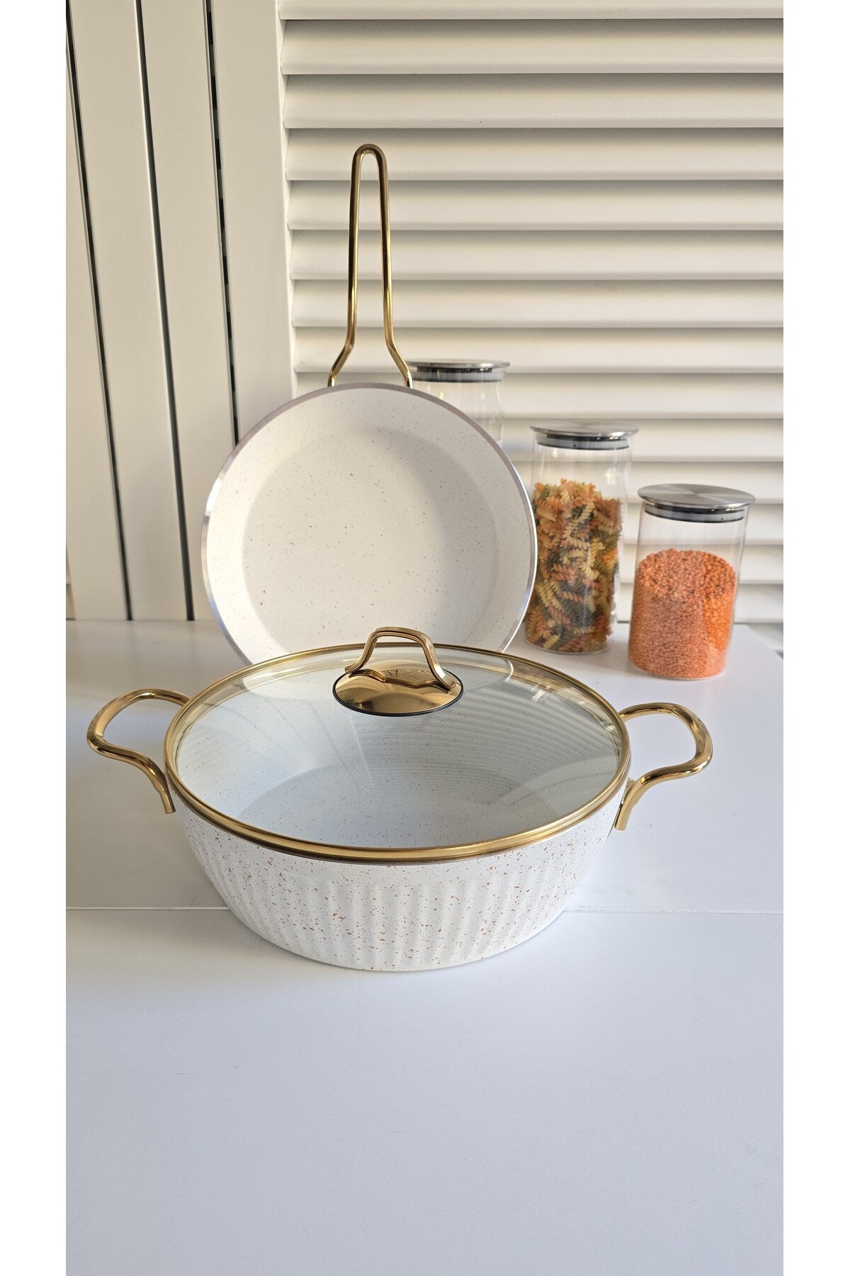 Lines Granite 2li Cookware Set (26 Basik-26 Frying Pan) Serisi