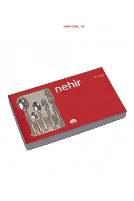 Nehir katre 30 Piece Fork Spoon Set bicaksiz - MALLTURK