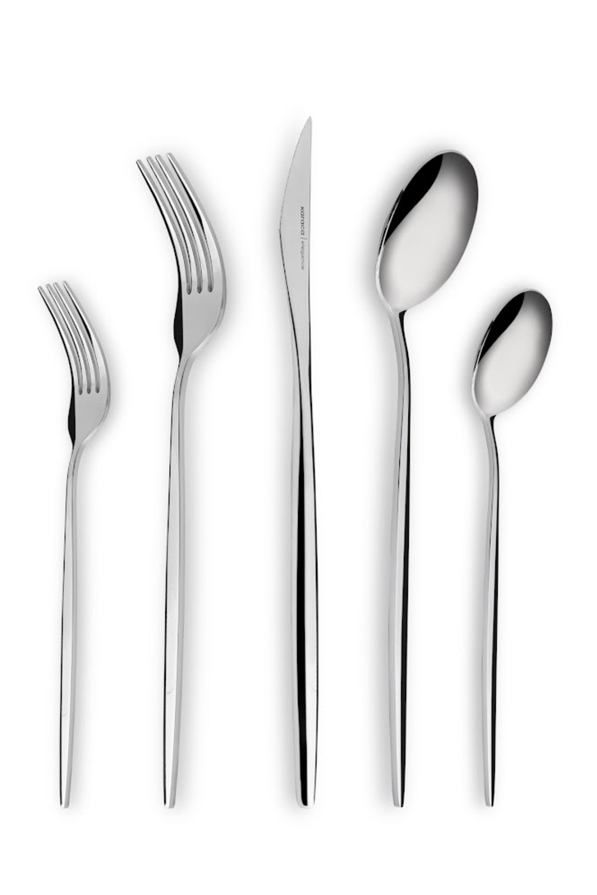 Karaca porto 30 Piece 6 Place Setting Flatware Set platin - MALLTURK