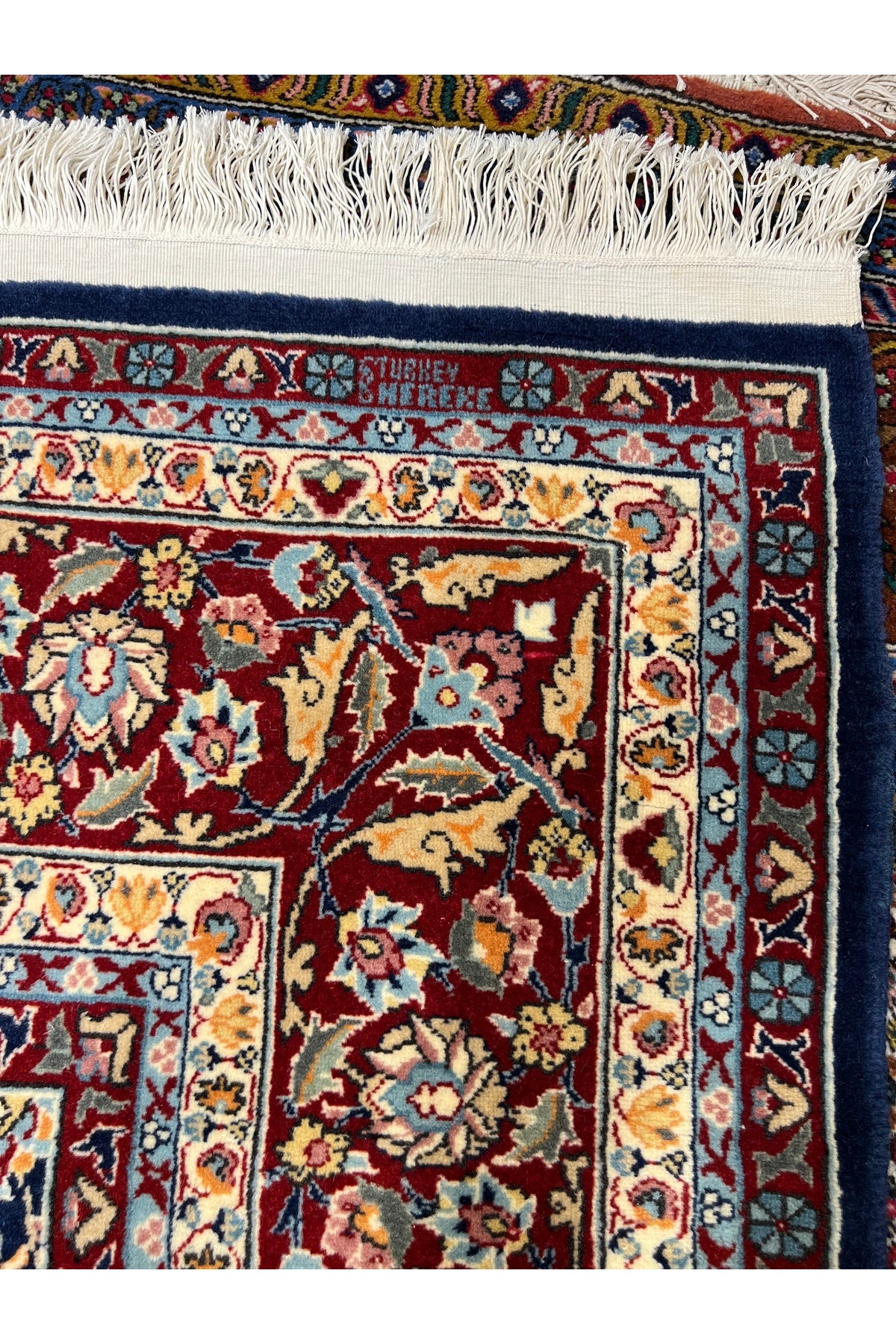 RD RAMAZAN DAG Hand Rug Art Hand-Woven Sumerbank Hereke Rug Signed Seven Mountains Flower Design Size 300x200. - MALLTURK