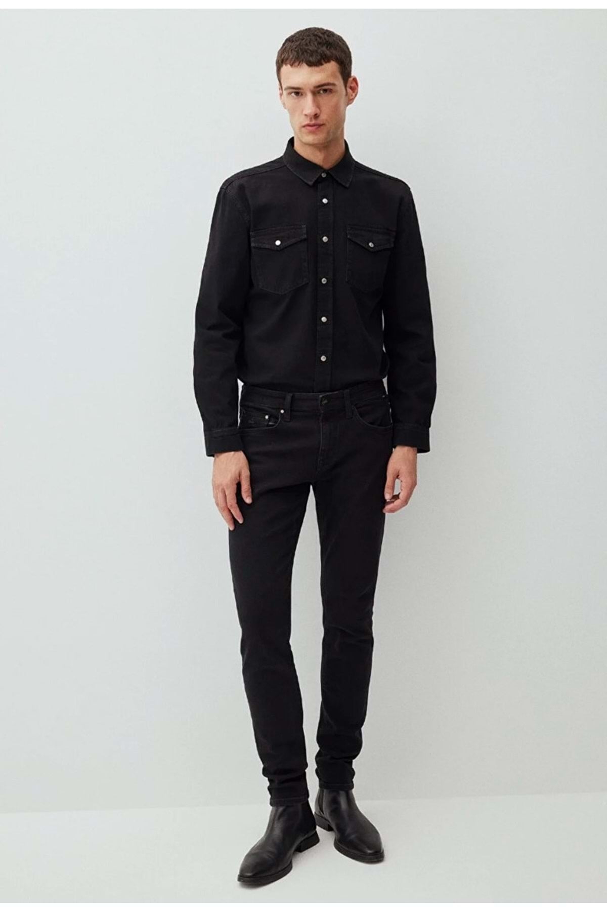 Mavi M0042487866 James Lux Black Anthracite Smoke Jean Pants Men's Denim Trousers BLACK - MALLTURK