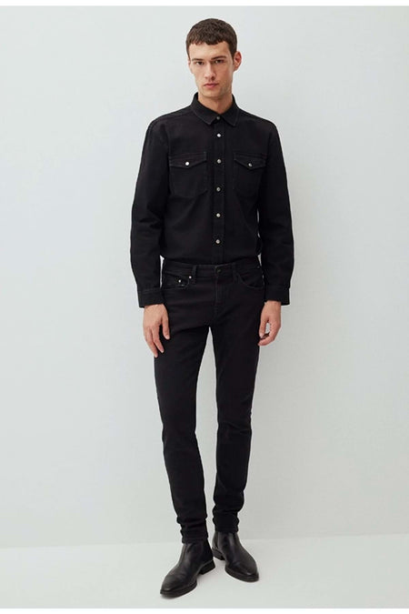 Mavi M0042487866 James Lux Black Anthracite Smoke Jean Pants Men's Denim Trousers BLACK - MALLTURK