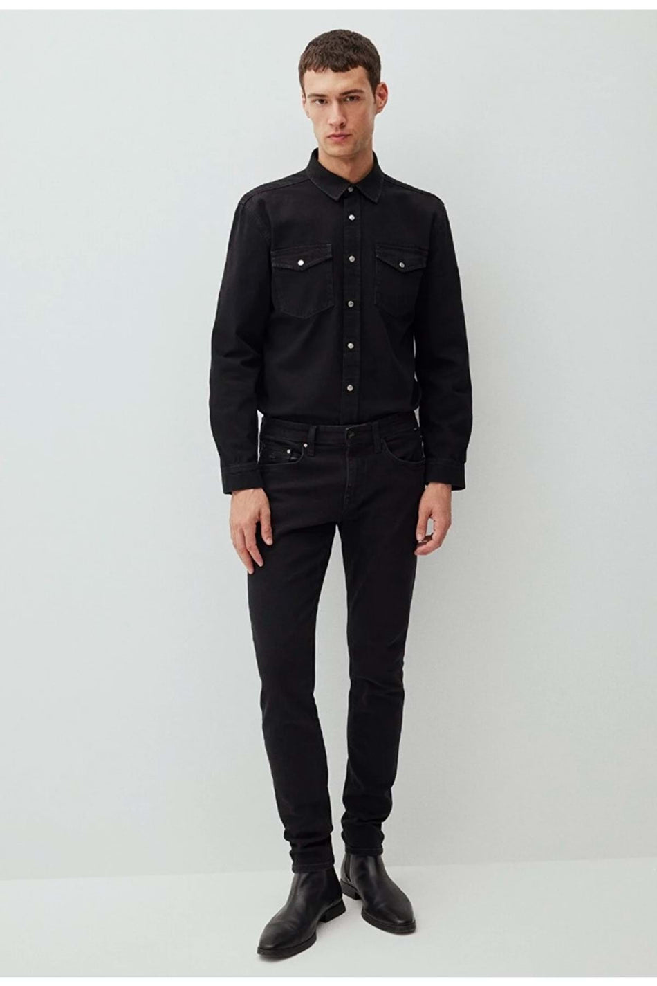 Mavi M0042487866 James Lux Black Anthracite Smoke Jean Pants Men's Denim Trousers BLACK - MALLTURK