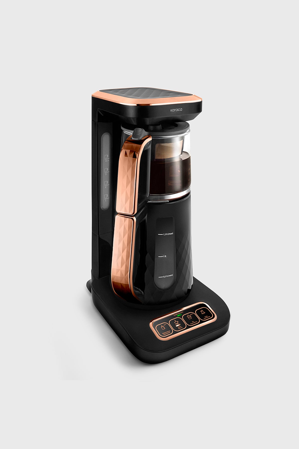 Karaca Robotea Pro Quartz 4 in 1 Talking Tea Maker Black Copper - MALLTURK