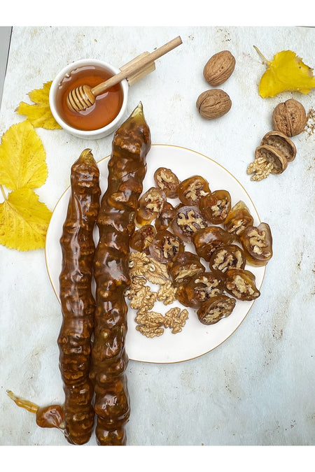 Hanzade Fruit Leather kome gumushane Honey kome Honey Walnut Grape Molasses Confection 1 kg - MALLTURK