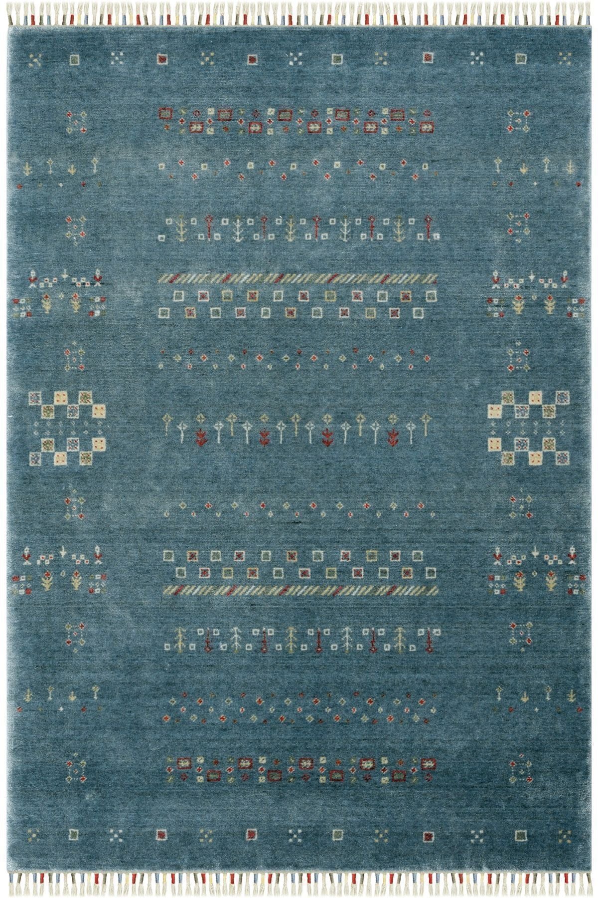 Cool Hali Galata 06 Blue Carpet Authentic Living Room Carpet Ethnic Patterned Bamboo Carpet Handwoven Carpet Runner Hallway Carpet - MALLTURK