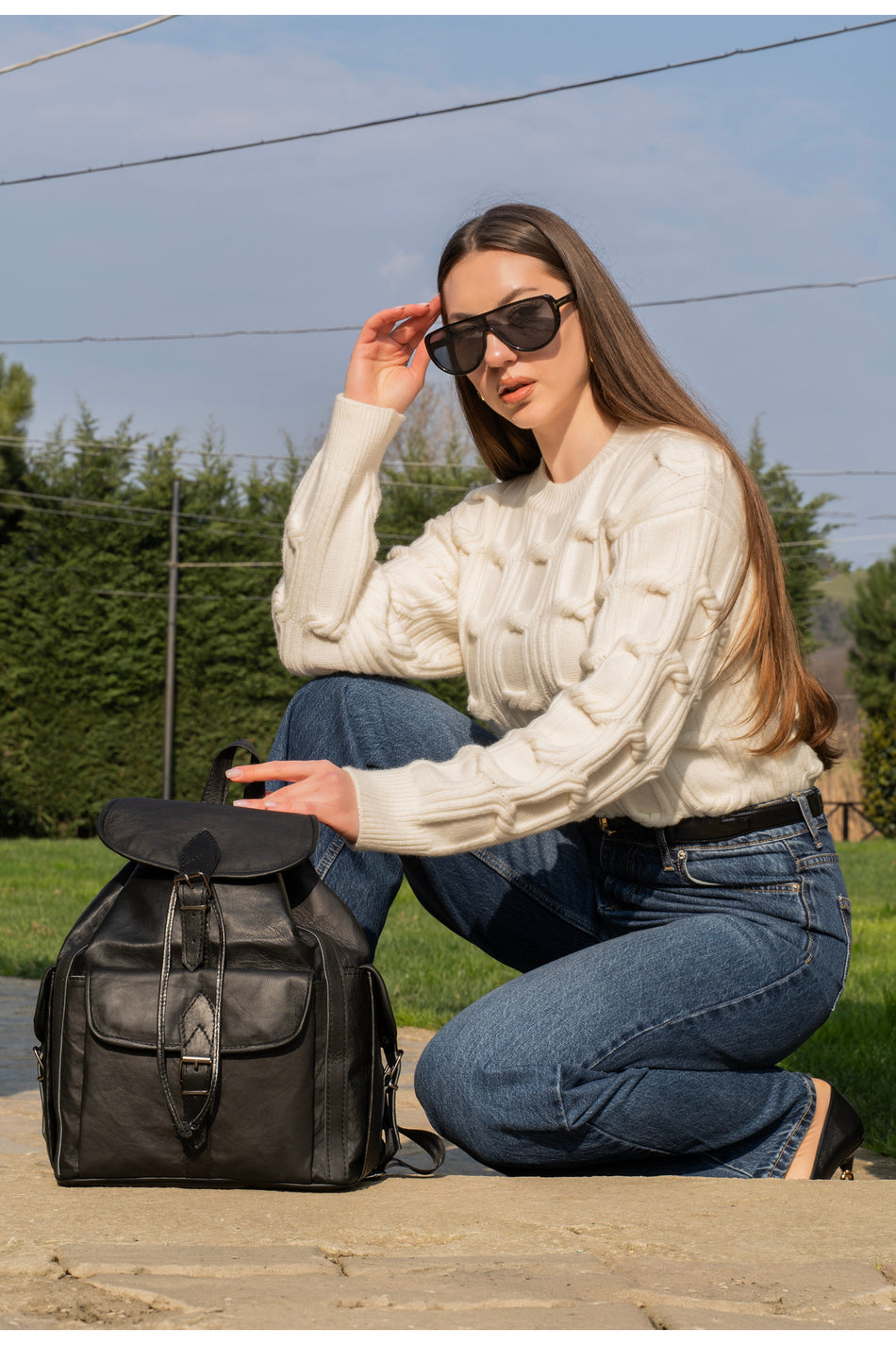 Fubileather Genuine Leather Backpack – Casual & City Style