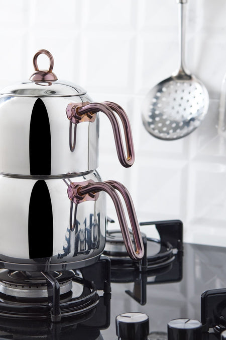 Karaca Urban induction Base Midi Teapot Set Rosegold - MALLTURK