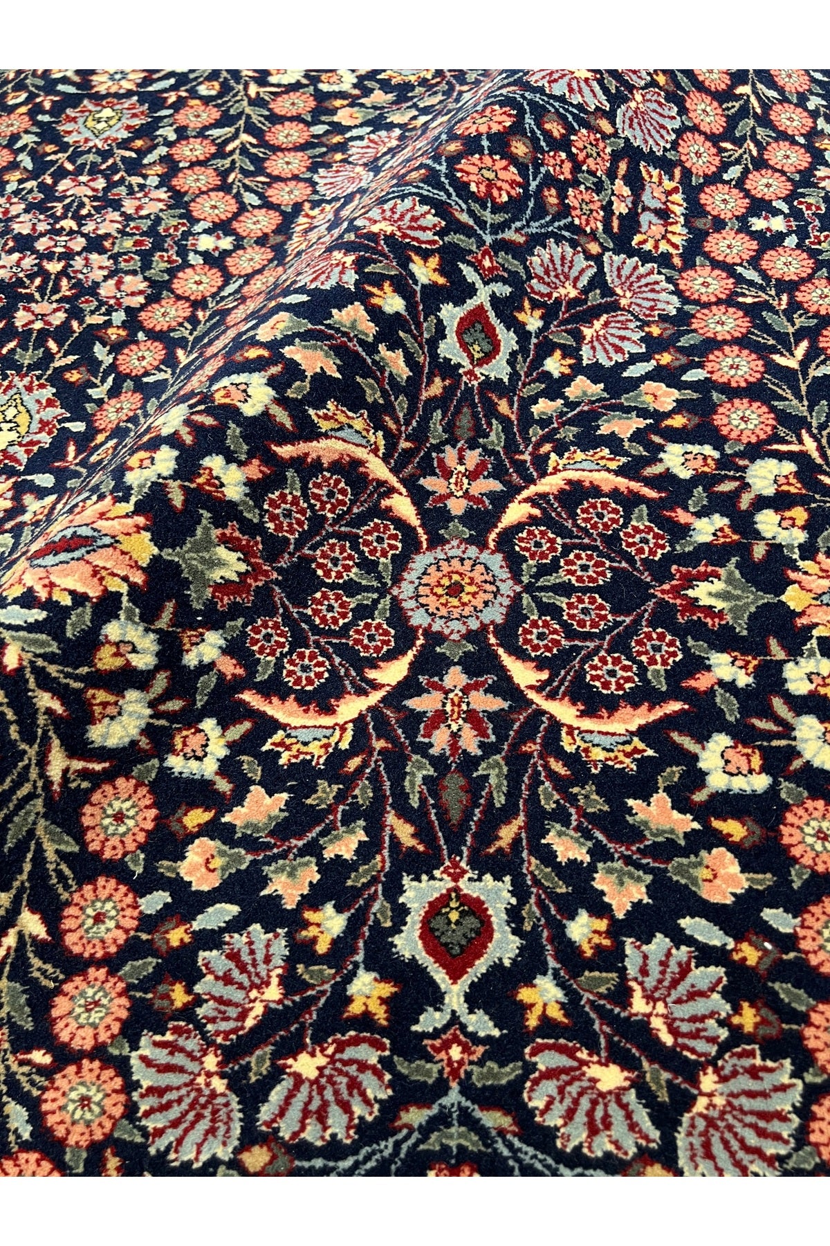 RD RAMAZAN DAG Hand Rug Art Hand-Woven Hereke Rug Signed Seven Mountains Flower Sumerbank Weave Collector Piece Size 300x200 - MALLTURK