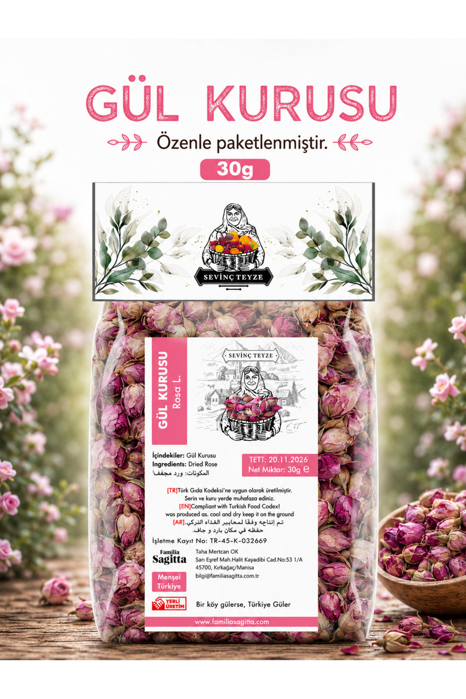 Aunt Sevinc's Dried Rose Buds 30g