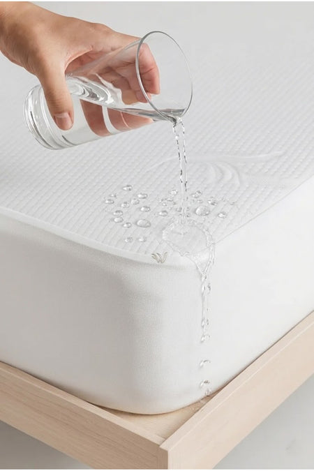 cacao home Waterproof Bamboo Fitted Mattress Protector - MALLTURK
